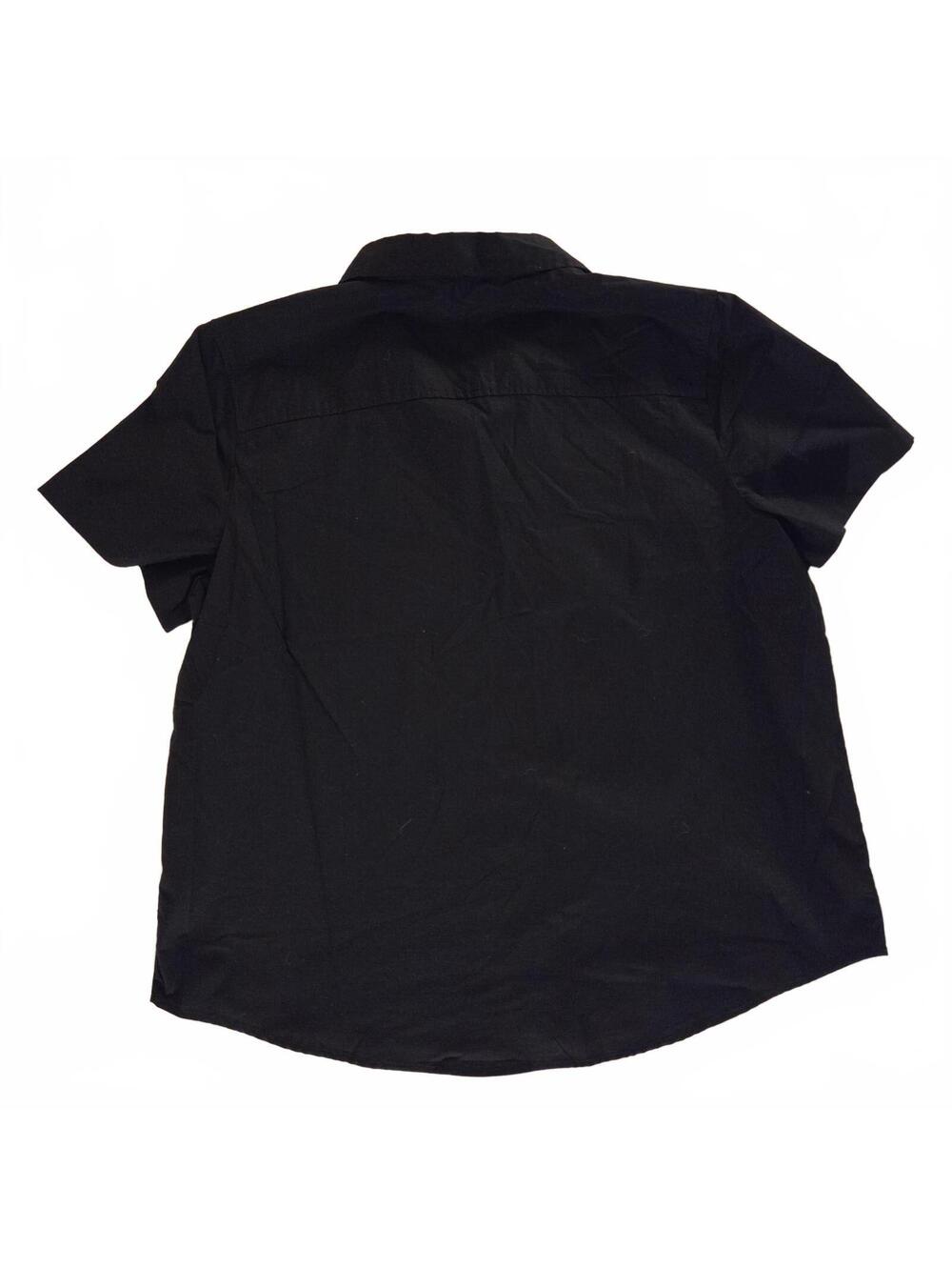 J.Crew Black Short Sleeve Collared Top Large - Picture 7 of 7